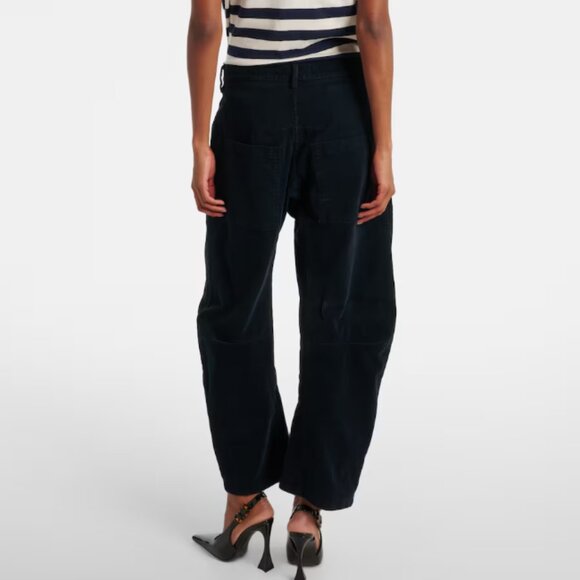 Nili Lotan Shon Pants in Jet Black Corduroy Size 00 - Picture 2 of 11